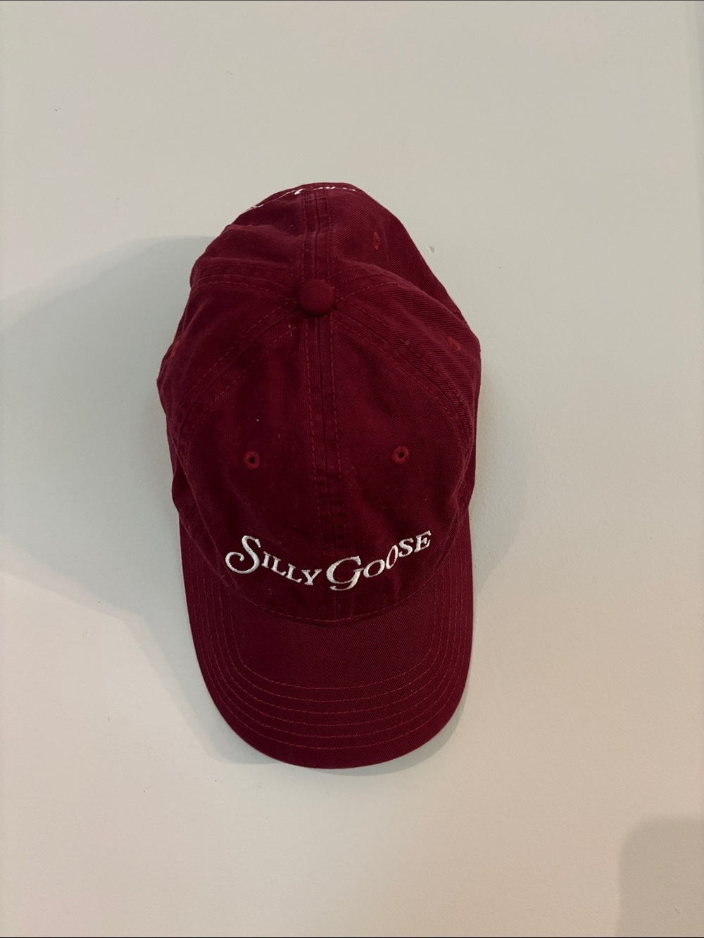 aerie Deep Burgundy Baseball Cap with White Logo Tag